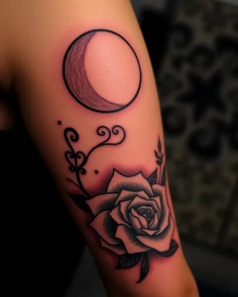 Black Moon Tattoo Designs for Women