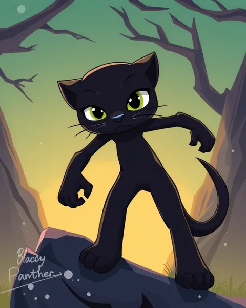 Black Panther Cartoon Images and Graphics