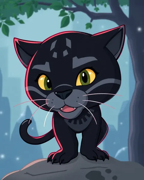 Black Panther Cartoon Images and Wallpapers