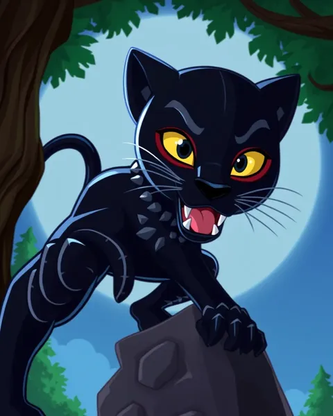 Black Panther Cartoon Images for Desktop Background