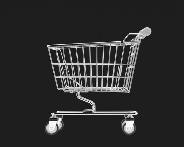 Black and White Shopping Cart PNG Clipart