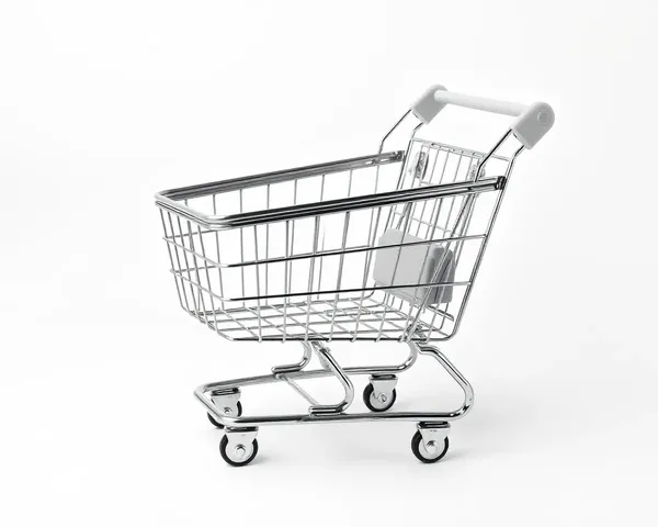 Black and White Shopping Cart PNG Design