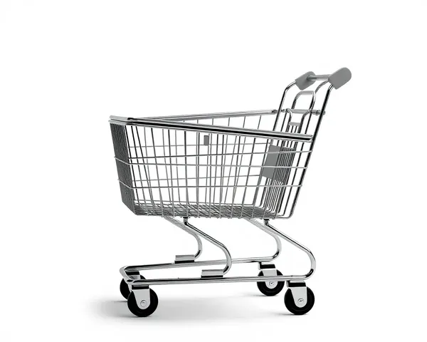 Black and White Shopping Cart PNG Icon