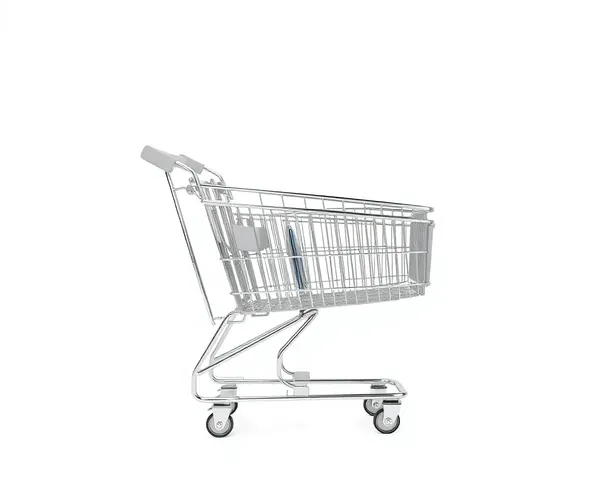 Black and White Shopping Cart PNG Logo