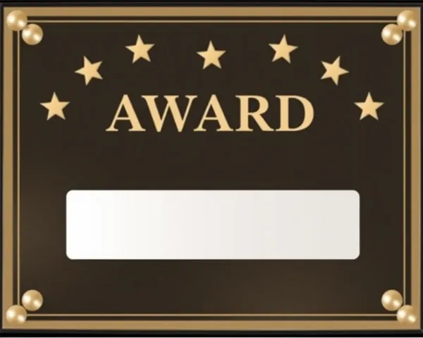 Blank Award Plaque PNG Template Design