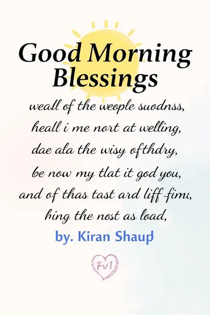 Blessings and Images for a Good Morning Start