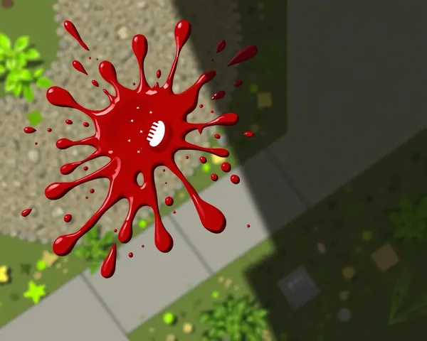 Blood Splat Png: Bloody Accident Scene with Splat Pattern