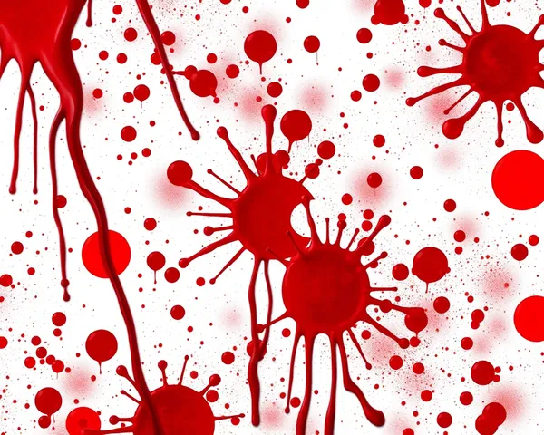 Blood Splatters PNG File for Gaming Concept Art