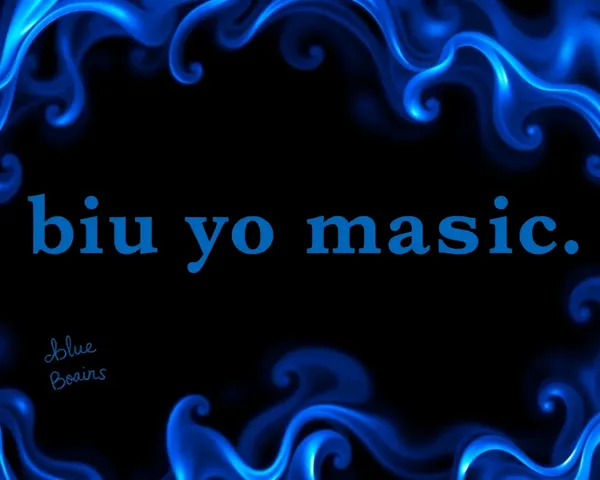 Blue Music Lyrics PNG Visual Identity Style