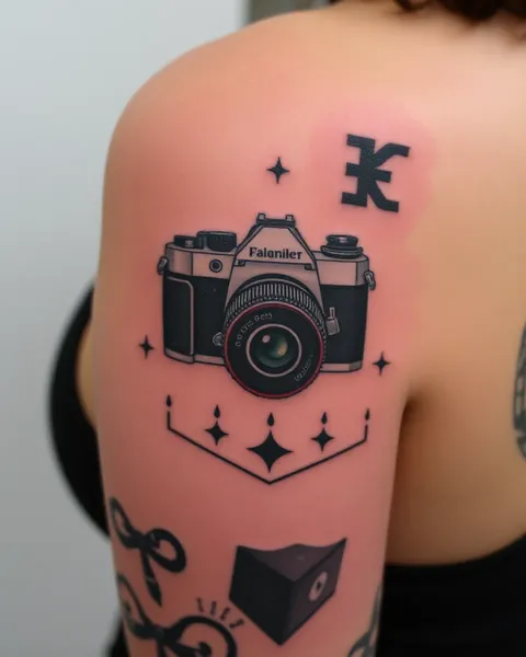 Body Art Camera Tattoo for Unique Self-Expression