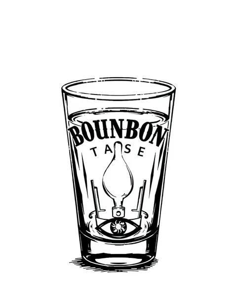 Bourbon Glass Tattoo Idea for Unique Design