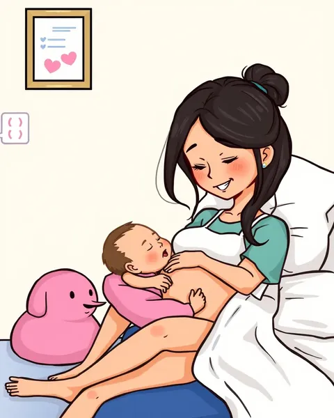 Breastfeeding Cartoon Images for Lactation Support