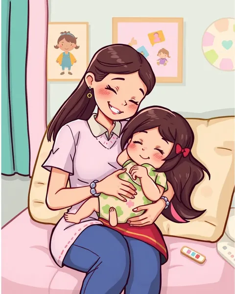 Breastfeeding Pictures Cartoon for Lactation Education