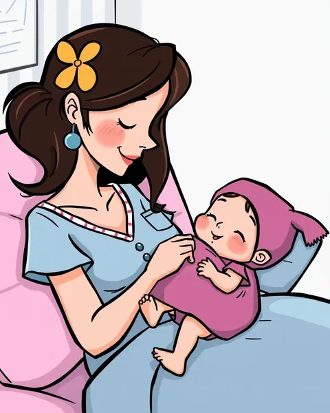 Breastfeeding Pictures Cartoon for Parenting Guidance