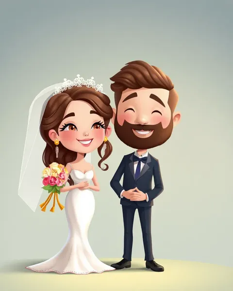 Bride and Groom Cartoon Pictures Go Viral Quickly