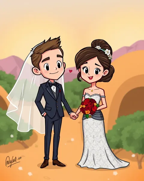 Bride and Groom Cartoon Pictures for Wedding Inspiration