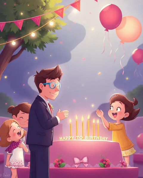 Bright Cartoon Images Illuminate Celebration Atmosphere