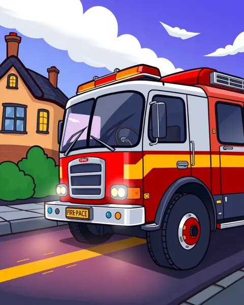 Bright Fire Truck Cartoon Pictures for Giggles