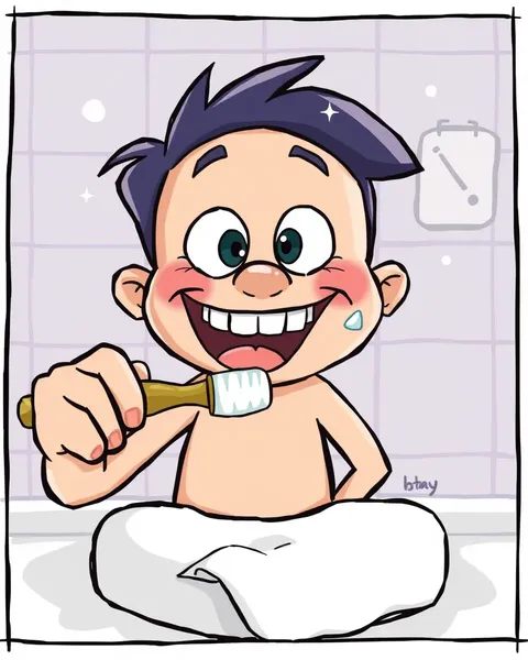 Brushing Teeth Cartoon Images for Children