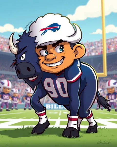 Buffalo Bills Cartoon Images in Various Styles