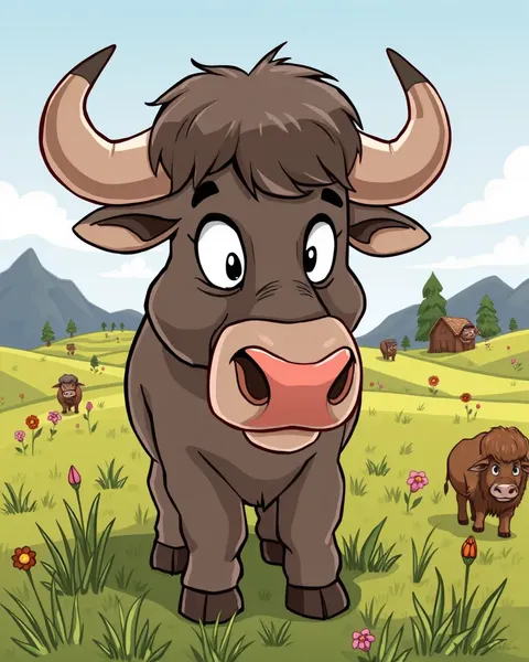 Buffalo Cartoon Images for Educational Purposes