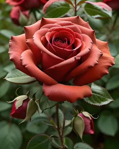 Bush Filled with Beautiful Blooming Roses