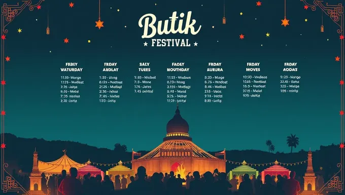 Butik Festival Schedule 2025: What to Expect