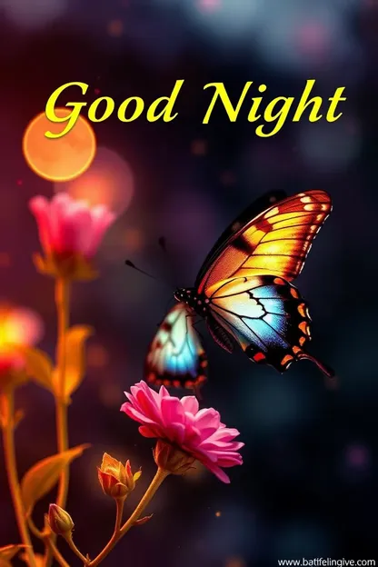 Butterfly Good Night Images Free