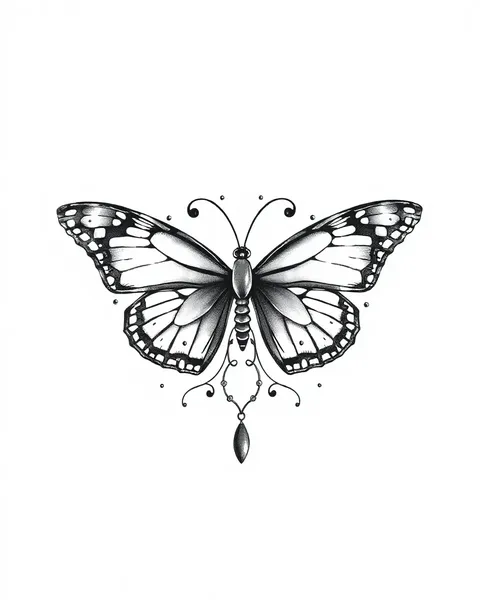 Butterfly Tattoo Outline Artwork Inspiration