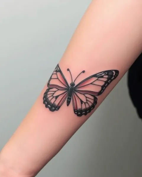 Butterfly Trad Tattoo: Unique Body Art Design Inspiration