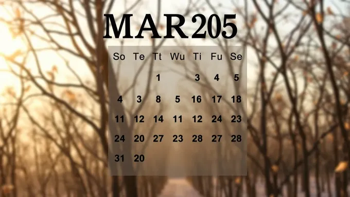 Calendar for March 2025: Important Dates and Holidays