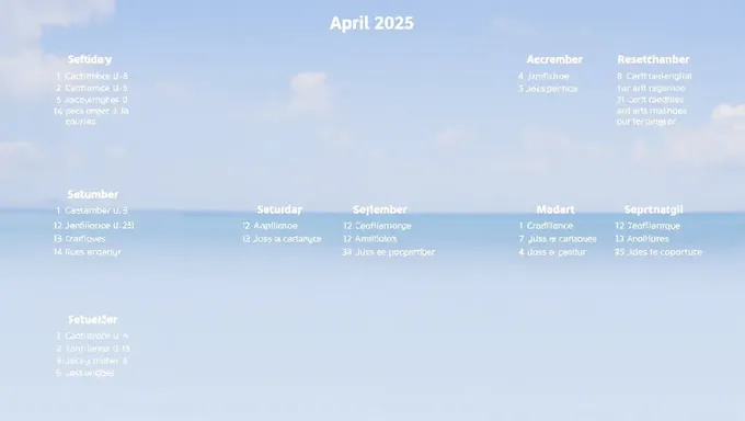 Calendario Abril 2025 Repeated