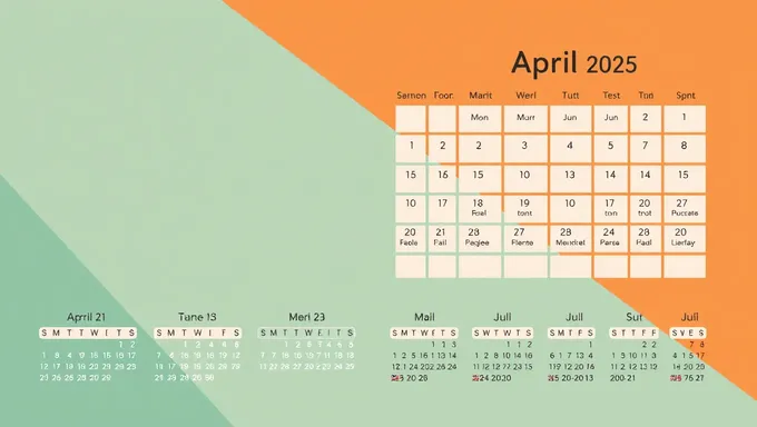 Calendario Abril 2025 Repeated