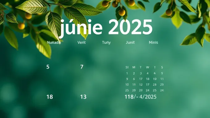 Calendario Junio 2025: June 2025 Calendar Download Here