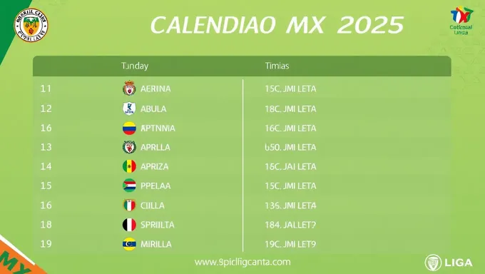 Calendario Liga MX 2025 Match Schedule Announced