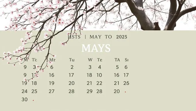 Calendario Mayo 2025: Title Repetition Continues Again