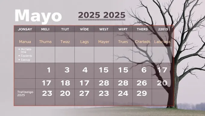 Calendario Mayo 2025: Title Summary