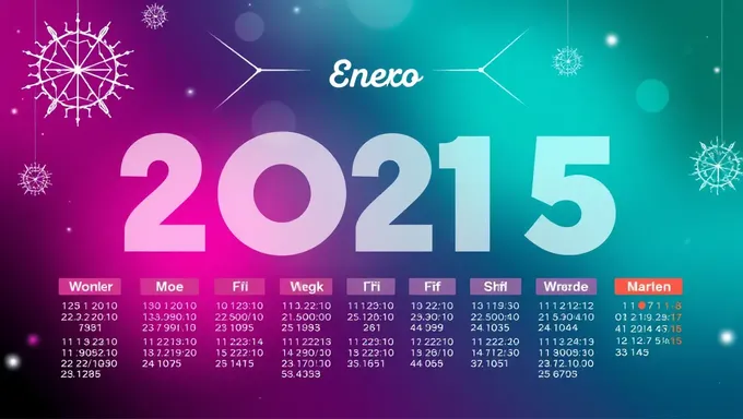 Calendario enero 2025 Same Schedule