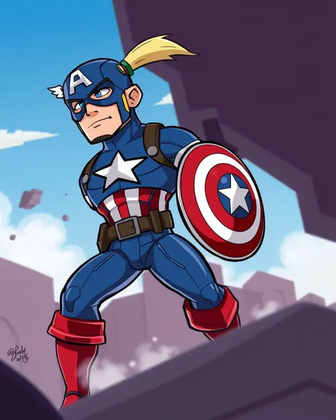 Captain America Cartoon Images Animated