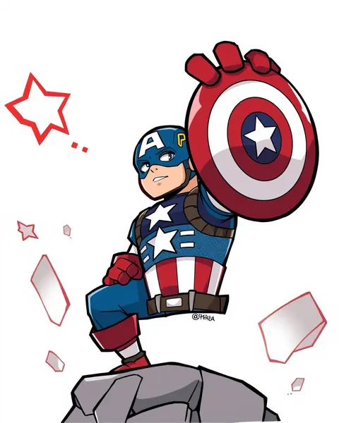 Captain America Cartoon Images for Kids