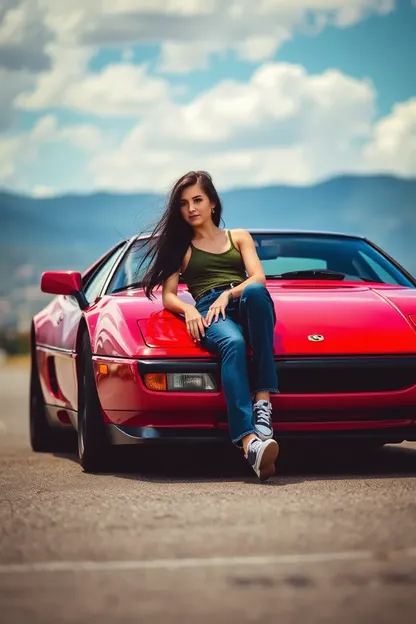 Car Girl Wallpaper Background with Unique Style