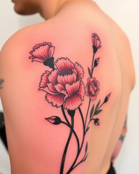 Carnation Tattoo Designs for a Bold Statement