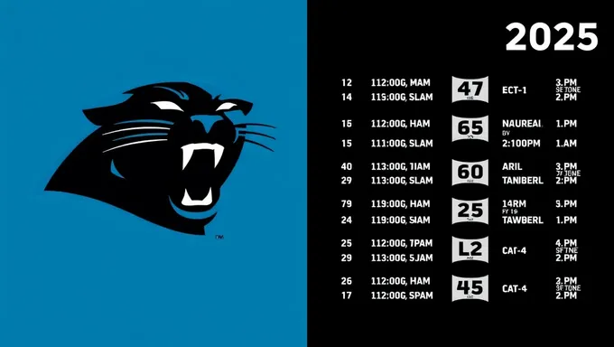 Carolina Panthers 2025 Schedule Shows Promise for Team