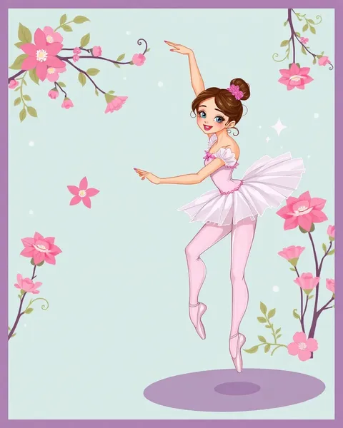 Cartoon Ballerina Images: Colorful Digital Art