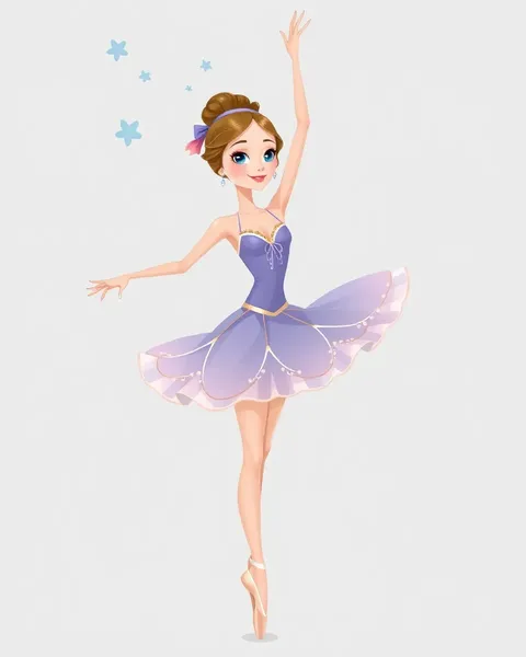 Cartoon Ballerina Images: Whimsical Digital Artwork