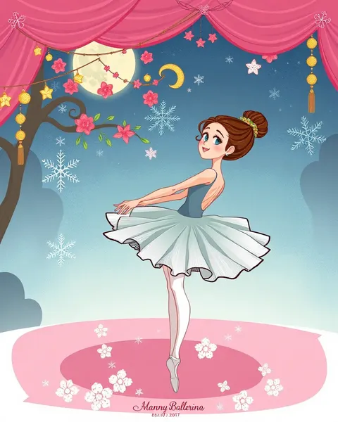 Cartoon Ballerinas in Colorful Images