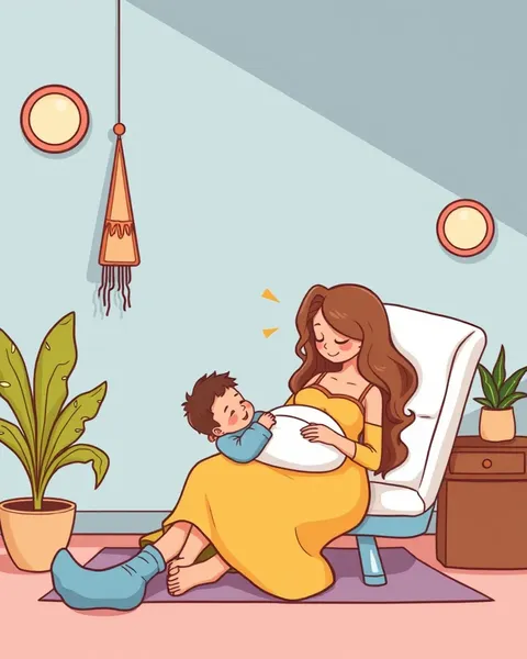 Cartoon Breastfeeding Images for Newborn Babies