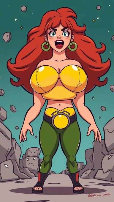 Cartoon Character with Huge Boobs Gains Popularity