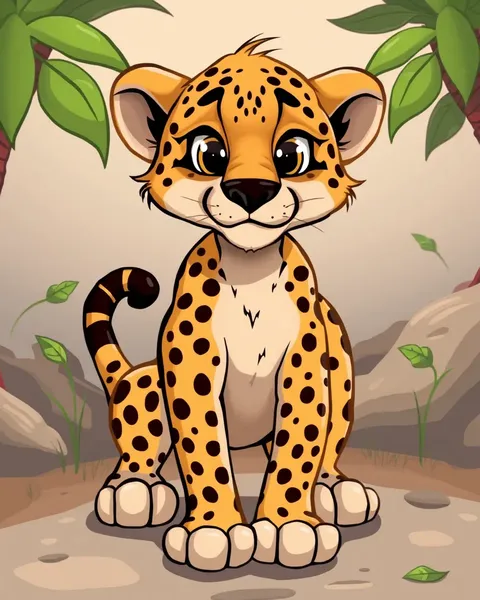 Cartoon Cheetah Images for Kids and Children