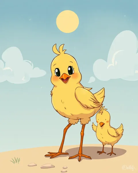 Cartoon Chicks Pictures Display Happy and Playful Scenes